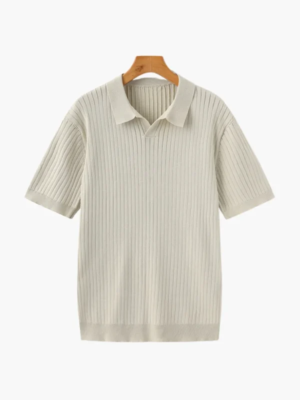Premium Ribbed Polo - L
